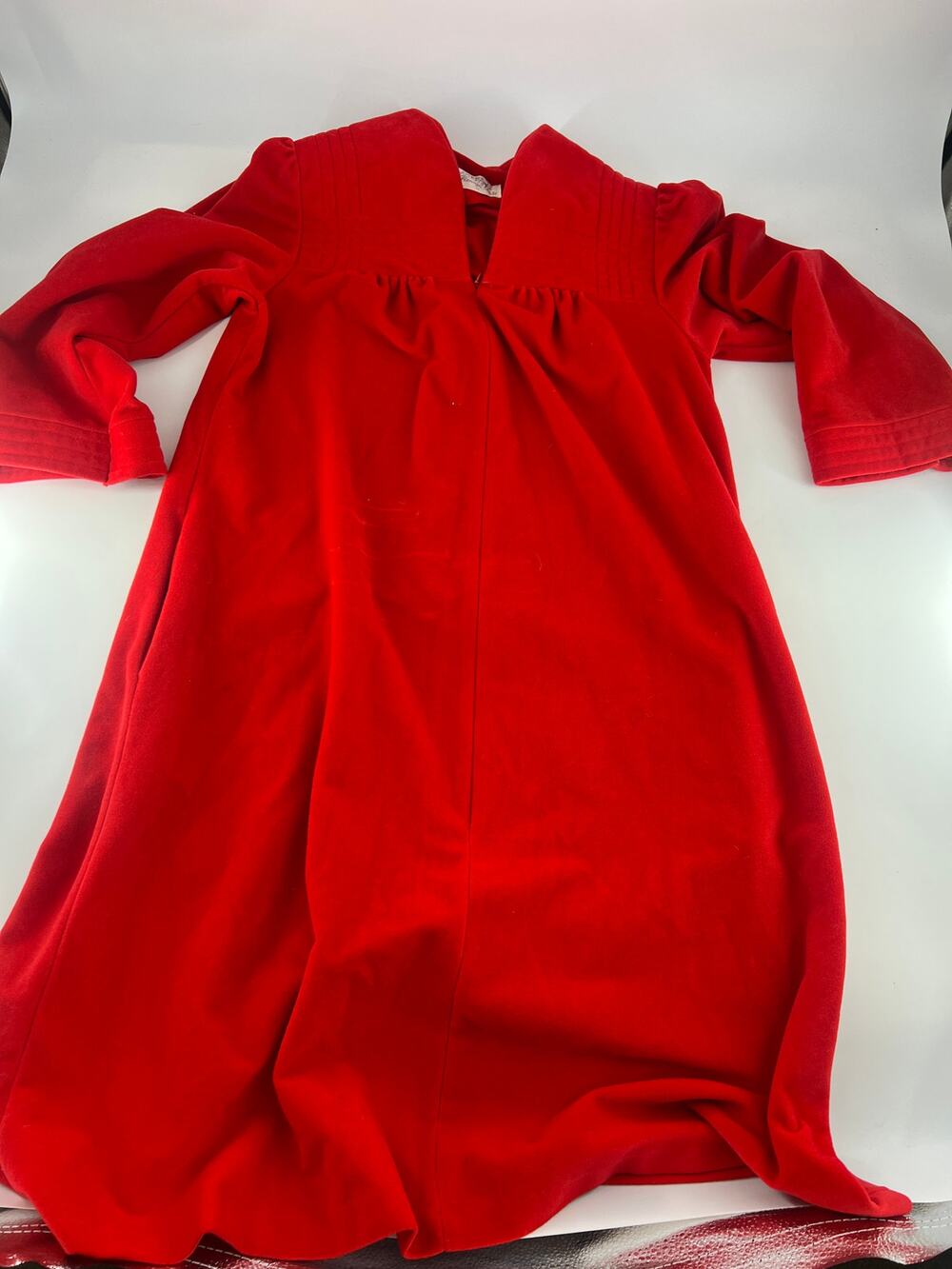 Vintage Vanity Fair Pajama Womens Robe Shirt Size 16 Red Sleepwear Terrycloth